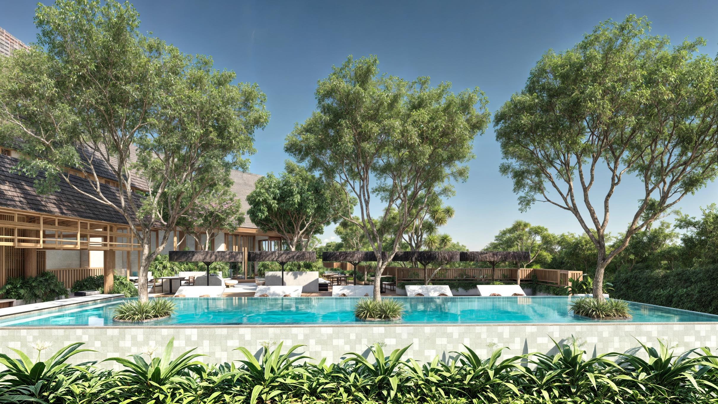 Rooftop Public Swimming Pool at Taman Dharmawangsa Jimbaran